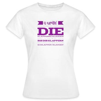 ich steh auf Zungenbrecher - Frauen T-Shirt - Weiß - Vorne - AI Model Female 172 dark (172cm)