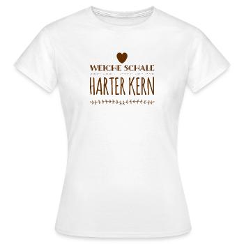 ich habe einen harten Kern - Frauen T-Shirt - Weiß - Vorne - AI Model Female 172 dark (172cm)