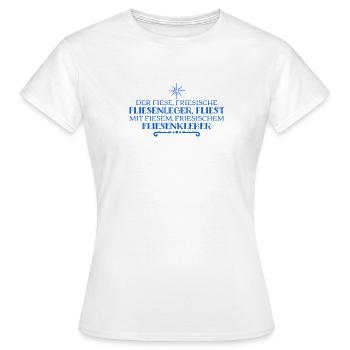 Fliesen kleben - Frauen T-Shirt - Weiß - Vorne - AI Model Female 172 dark (172cm)