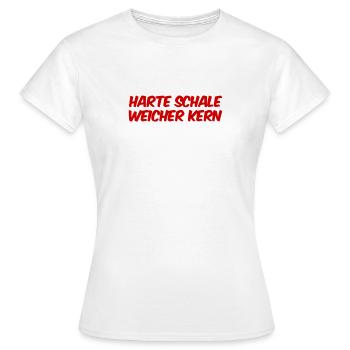 außen hart - Frauen T-Shirt - Weiß - Vorne - AI Model Female 172 dark (172cm)