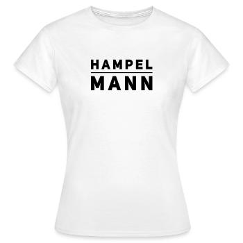 ich stehe meinen Hampelmann - Frauen T-Shirt - Weiß - Vorne - AI Model Female 172 dark (172cm)