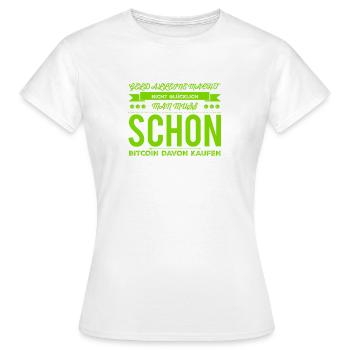 Satoshi geht immer - Frauen T-Shirt - Weiß - Vorne - AI Model Female 172 dark (172cm)