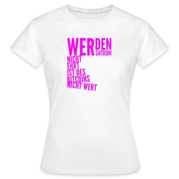 ich bin es wert - Frauen T-Shirt - Weiß - Vorne - AI Model Female 172 dark (172cm)