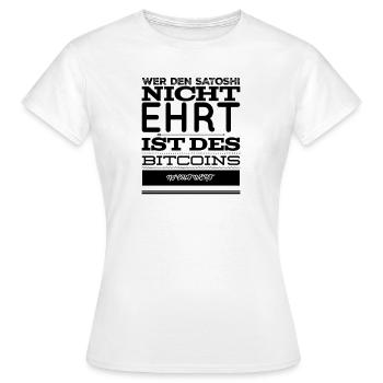 bist du es wert? - Frauen T-Shirt - Weiß - Vorne - AI Model Female 172 dark (172cm)