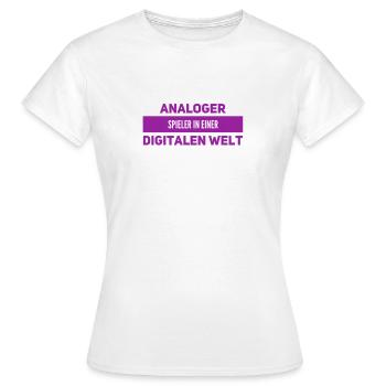 analog geht immer - Frauen T-Shirt - Weiß - Vorne - AI Model Female 172 dark (172cm)