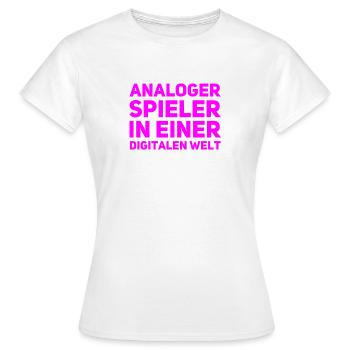 die analoge Welt - Frauen T-Shirt - Weiß - Vorne - AI Model Female 172 dark (172cm)