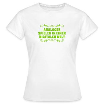 ich mag es analog - Frauen T-Shirt - Weiß - Vorne - AI Model Female 172 dark (172cm)