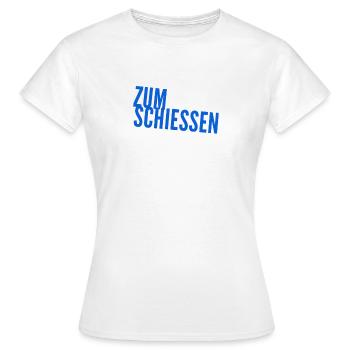zum schießen - Frauen T-Shirt - Weiß - Vorne - AI Model Female 172 dark (172cm)
