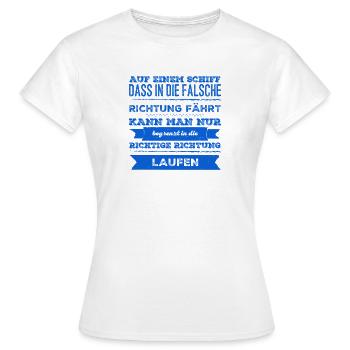 dans la bonne direction - T-shirt Femme - blanc - Devant - AI Model Female 172 dark (172cm)