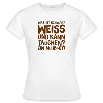 eine Kuh unter Wasser - Frauen T-Shirt - Weiß - Vorne - AI Model Female 172 dark (172cm)