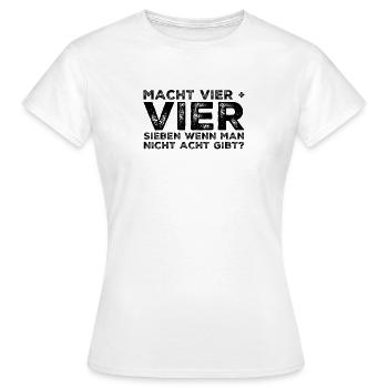 Vier + Vier - Frauen T-Shirt - Weiß - Vorne - AI Model Female 172 dark (172cm)