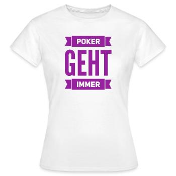 ich stehe auf Poker - Frauen T-Shirt - Weiß - Vorne - AI Model Female 172 dark (172cm)