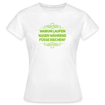 Füße vs Nasen - Frauen T-Shirt - Weiß - Vorne - AI Model Female 172 dark (172cm)