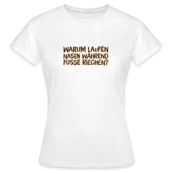 Nasen und Füße - Frauen T-Shirt - Weiß - Vorne - AI Model Female 172 dark (172cm)