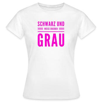 ich will grau - Frauen T-Shirt - Weiß - Vorne - AI Model Female 172 dark (172cm)