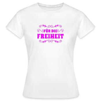 Liberté - T-shirt Femme - blanc - Devant - AI Model Female 172 dark (172cm)