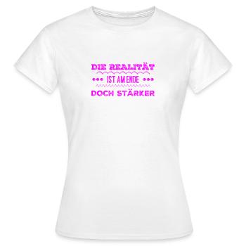 la réalité l’emporte - T-shirt Femme - blanc - Devant - AI Model Female 172 dark (172cm)