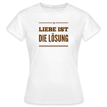 I'm focusing on the solution - Women's T-Shirt - white - Front - AI Model Female 172 dark (172cm)