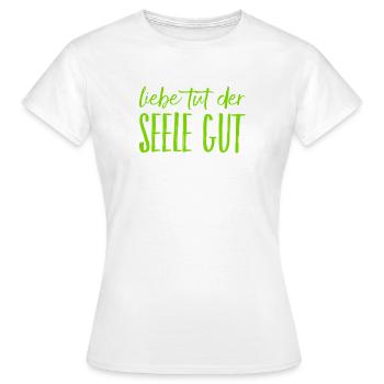 Love is sacred - Women's T-Shirt - white - Front - AI Model Female 172 dark (172cm)