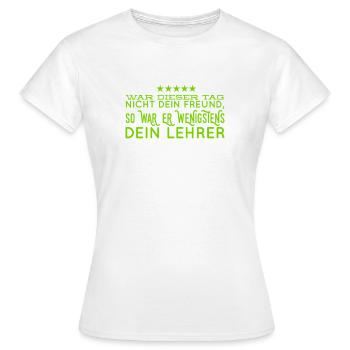 J’ai appris quelque chose - T-shirt Femme - blanc - Devant - AI Model Female 172 dark (172cm)