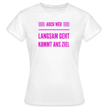 J’atteindrai mon objectif - T-shirt Femme - blanc - Devant - AI Model Female 172 dark (172cm)