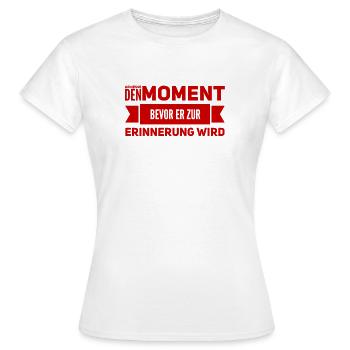 Je vis dans l’ici et maintenant - T-shirt Femme - blanc - Devant - AI Model Female 172 dark (172cm)