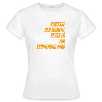 J’aime le présent - T-shirt Femme - blanc - Devant - AI Model Female 172 dark (172cm)