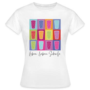 Leben, Lieben, Schorle - Frauen T-Shirt - Weiß - Vorne - AI Model Female 172 dark (172cm)