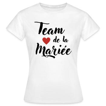 Team de la mariée EVJF - T-shirt Femme - blanc - Devant - AI Model Female 172 dark (172cm)