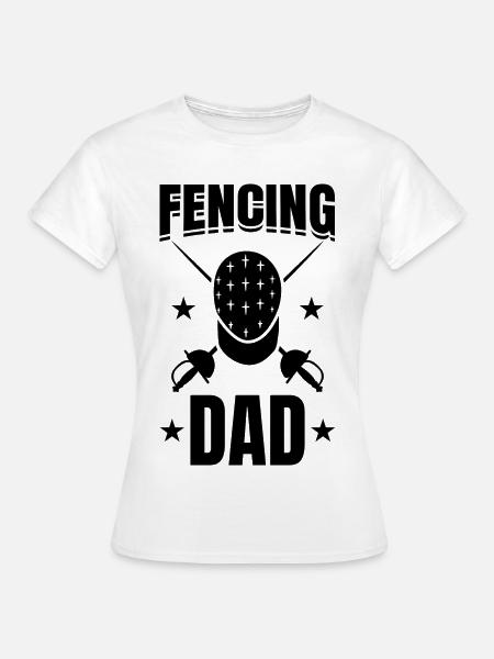 Fecht Papa - Frauen T-Shirt - Weiß