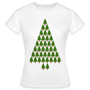 arbre de Noël arbre de Noël arbre de Noël - T-shirt Femme - blanc - Devant - AI Model Female 172 dark (172cm)
