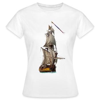 Segelschiff - Frauen T-Shirt - Weiß - Vorne - AI Model Female 172 dark (172cm)