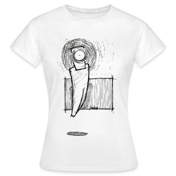 Projection oculaire lévitante - T-shirt Femme - blanc - Devant - AI Model Female 172 dark (172cm)
