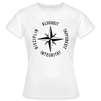 Stoizismus Kardinaltugend 4 stoische Tugenden - Frauen T-Shirt - Weiß - Vorne - AI Model Female 172 dark (172cm)