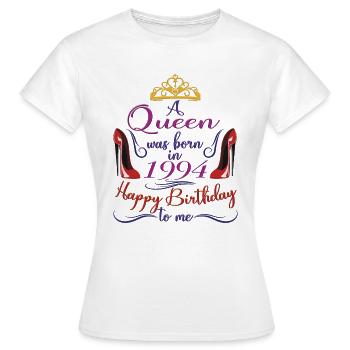 1994 Queen 30th Birthday For Women 30 Years Old - Women's T-Shirt - white - Front - AI Model Female 172 dark (172cm)