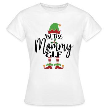 Maman Elfe Mignon Drôle Costume de Noël assorti - T-shirt Femme - blanc - Devant - AI Model Female 172 dark (172cm)