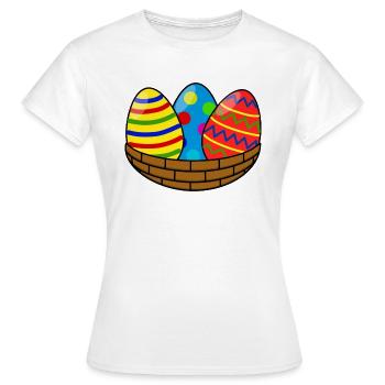 Nid de Pâques - T-shirt Femme - blanc - Devant - AI Model Female 172 dark (172cm)