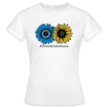 Stand with Ukraine sunflower Stay with Ukraine - Frauen T-Shirt - Weiß - Vorne - AI Model Female 172 dark (172cm)