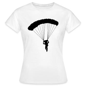 Fallschirmspringer - Frauen T-Shirt - Weiß - Vorne - AI Model Female 172 dark (172cm)
