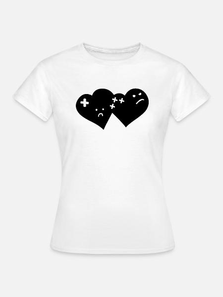 herz comic - Frauen T-Shirt - Weiß