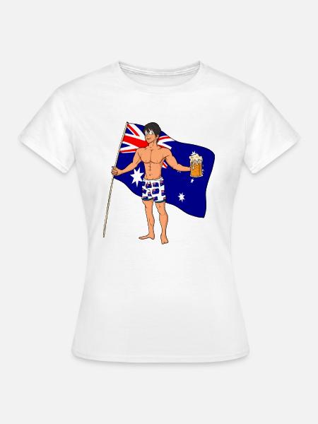 Australier Hot Boy - Frauen T-Shirt - Weiß