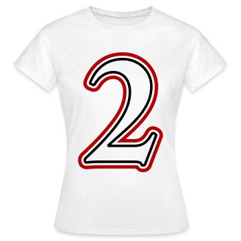 2 Numéro de numéro - T-shirt Femme - blanc - Devant - AI Model Female 172 dark (172cm)