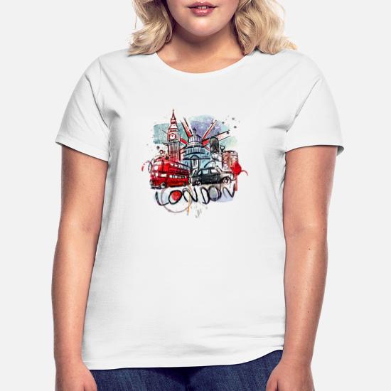 London collage cartoon' Women's Slim Fit T-Shirt | Spreadshirt