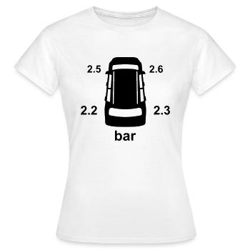 tire_pressure_indicator_tpms34 - Women's T-Shirt - white - Front - AI Model Female 172 dark (172cm)