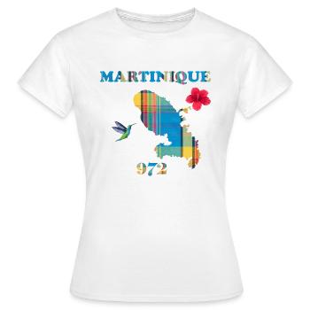 Martinique 972 - T-shirt Femme - blanc - Devant - AI Model Female 172 dark (172cm)