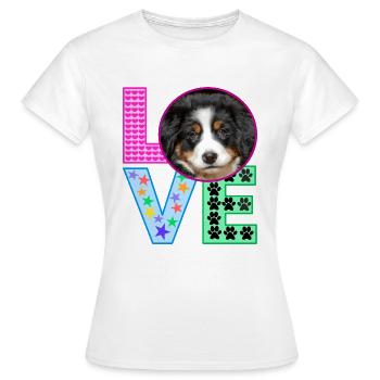 Amour Chiens Chien Amour - T-shirt Femme - blanc - Devant - AI Model Female 172 dark (172cm)