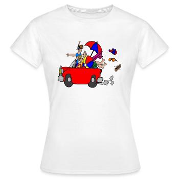 Urlaub - Frauen T-Shirt - Weiß - Vorne - AI Model Female 172 dark (172cm)