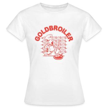 Broiler, DDR Rezepte, Goldbroiler, Osten, Design - Frauen T-Shirt - Weiß - Vorne - AI Model Female 172 dark (172cm)