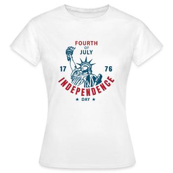Happy Independence Day 3 - Women's T-Shirt - white - Front - AI Model Female 172 dark (172cm)