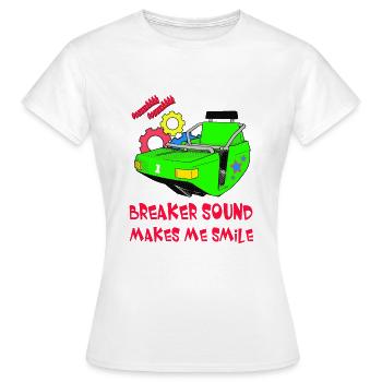 Breaker Sound Makes Me Smile red - Women's T-Shirt - white - Front - AI Model Female 172 dark (172cm)
